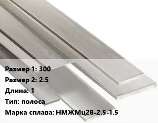 Монель 300х2.5 L=1 полоса Марка: НМЖМц28-2.5-1.5